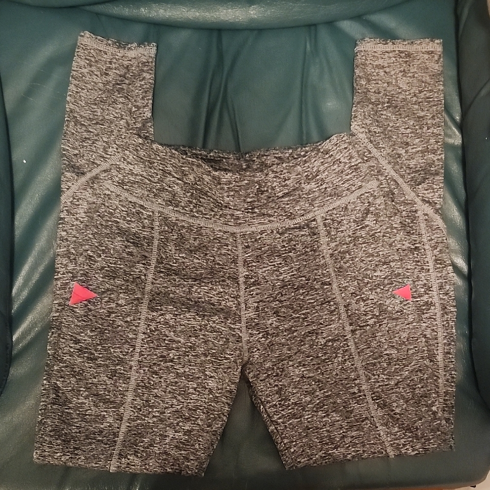 Gray Sports Outfit with Pink Accents